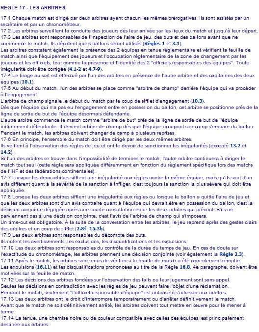 regles d'arbitrage